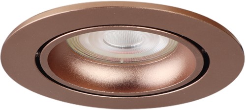 Pragmalux Inbouwspot met bladveren Delta Rond Kantelbaar  Rosé goud RAL1024 - Incl. GU10 Fitting-1