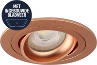 Pragmalux Inbouwspot met bladveren Alpha Rond Kantelbaar Koper RAL1001 - Incl. GU10 Fitting