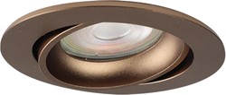 Pragmalux Inbouwspot Delta Rond Kantelbaar Bronze RAL8000 - Incl. GU10 Fitting