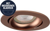 Pragmalux Inbouwspot met bladveren Delta Rond Kantelbaar  Rosé goud RAL1024 - Incl. GU10 Fitting
