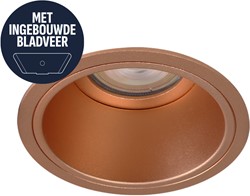 Pragmalux Inbouwspot met bladveren Mido Rond Koper RAL1001 - Incl. GU10 Fitting