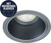 Pragmalux Inbouwspot met bladveren Mido Rond Gunmetal RAL7031 - Incl. GU10 Fitting