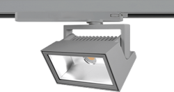 Pragmalux LED 3-Fase Railspot Alto Flood 26W 4000K CRI>90 PW 72Dx98D 2968lm Grijs
