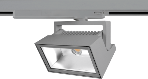 Pragmalux LED 3-Fase Railspot Alto Flood 38W 3000K CRI>90 PW 72Dx98D 4164lm Grijs