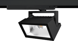 Pragmalux LED 3-Fase Railspot Alto Flood 38W 3000K CRI>90 PW 72Dx98D 4164lm Zwart