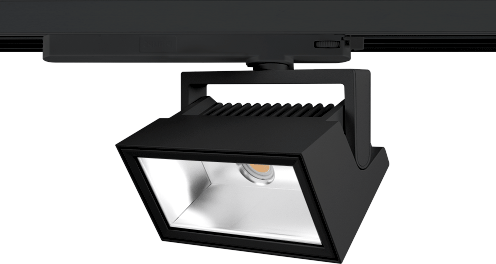 Pragmalux LED 3-Fase Railspot Alto Flood 38W 3000K CRI>90 PW 72Dx98D 4164lm Zwart