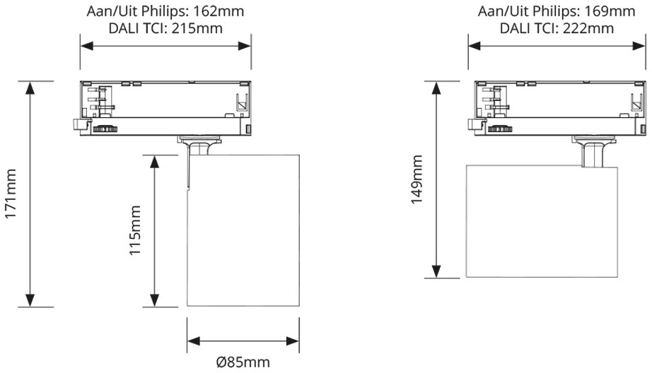 Pragmalux LED 3-faset Railspot Punto 24W 3500lm 4000K CRI>90 38D hvid RAL9016