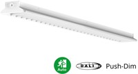 Pragmalux LED Balvast Sporthalarmatuur Sparta Eco IK08 50-80W 4000K 8000-12500lm DALI wit RAL9003 + Noodmodule 1uur zelftest