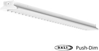 Pragmalux LED Balvast Sporthalarmatuur Sparta Eco IK08 50-80W 4000K 8000-12500lm DALI wit RAL9003
