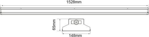 Pragmalux LED Balvast Sporthalarmatuur Sparta Eco IK08 50-80W 4000K 8000-12500lm DALI wit RAL9003 + Noodmodule 1uur zelftest-2