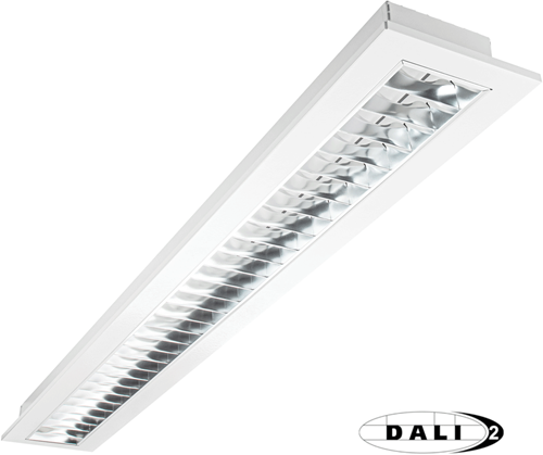 Pragmalux LED Bandrasterarmatuur 15x150cm inbouw 28W 3400lm 3000K UGR<16 Matt DALI