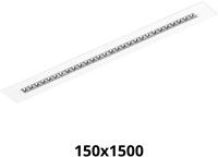 Pragmalux LED Bandrasterarmatuur Optic hoogglans reflector 145x1495mm 36W 4400-4800lm 3000K-3500K-4000K 3CCT CRI>90 UGR<16 wit RAL9003 + Philips DALI driver + plenum-1
