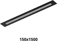 Pragmalux LED Bandrasterarmatuur Optic hoogglans reflector 145x1495mm 26-36W 3600-4800lm 3000K-3500K-4000K 3CCT CRI>90 UGR<16 zwart RAL9005 + Philips driver + plenum