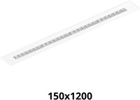 Pragmalux LED Bandrasterarmatuur Optic matte reflector 145x1195mm 26-36W 3550-4750lm 3000K-3500K-4000K 3CCT CRI>90 UGR<16 wit RAL9003 + Philips driver + plenum