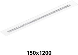 Pragmalux LED Bandrasterarmatuur Optic matte reflector 145x1195mm 26-36W 3550-4750lm 3000K-3500K-4000K 3CCT CRI>90 UGR<16 wit RAL9003 + Philips driver + plenum