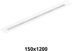 Pragmalux LED Bandrasterarmatuur Optic transparant reflector 145x1195mm 26-36W 3600-4800lm 3000K-3500K-4000K 3CCT CRI>90 UGR<16 wit RAL9003 + Philips driver + plenum