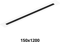 Pragmalux LED Bandrasterarmatuur Optic zwarte reflector 145x1195mm 26-36W 3200-4400lm 3000K-3500K-4000K 3CCT CRI>90 UGR<16 wit RAL9003 + Philips driver + plenum