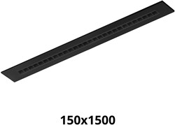 Pragmalux LED Bandrasterarmatuur Optic zwarte reflector 145x1495mm 26-36W 3200-4400lm 3000K-3500K-4000K 3CCT CRI>90 UGR<16 zwart RAL9005 + Philips driver + plenum