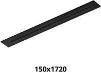 Pragmalux LED Bandrasterarmatuur Optic zwarte reflector 145x1720mm 26-36W 3200-4400lm 3000K-3500K-4000K 3CCT CRI>90 UGR<16 zwart RAL9005 + Philips driver + plenum