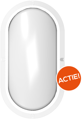 Pragmalux LED Bulkhead Ovalo IP65 5W 3000K-4000K 2-CCT 450lm Wit Ø270x148mm