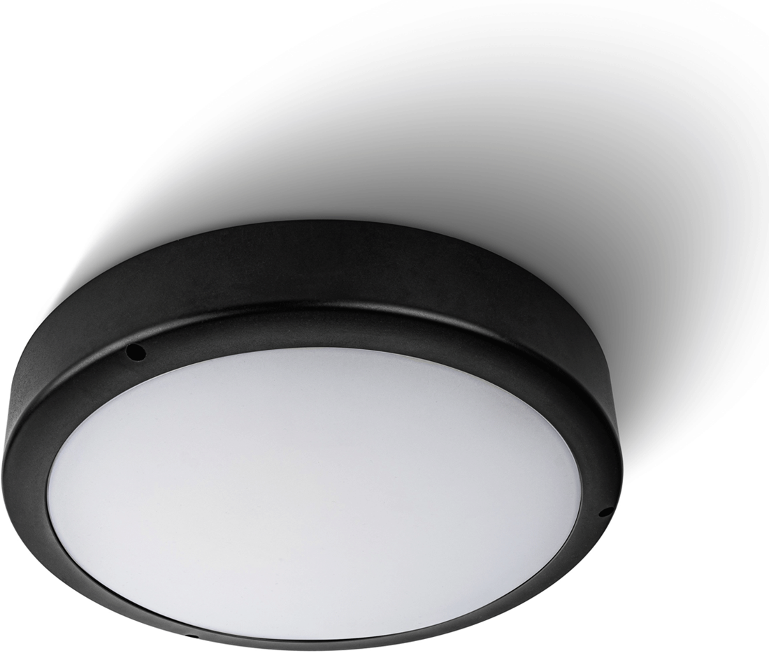 Pragmalux LED Bulkhead Venus G2 Ø300 Ring Sort RAL9004