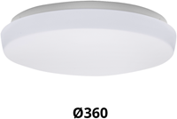 Pragmalux LED Plafonniere / Wandarmatuur Polo G3 IP64 18W 3000K-6000K 3-CCT 1550-1700lm 360 (1x26W)