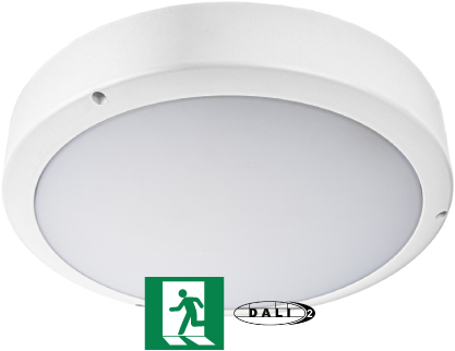 Pragmalux LED Bulkhead Venus G2 DALI2 IP65 5,5W-19,5W 3000K-5000K 3-CCT 550-2250lm Ø300 + nødmodul 1H autotest (450mA)