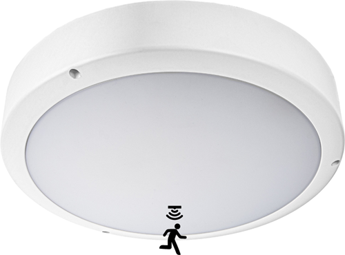 Pragmalux LED Bulkhead Venus G2 IP65 2,7W-5W 3000K-5000K 3-CCT 295-570lm Ø300 + Step-dim bewegingssensor