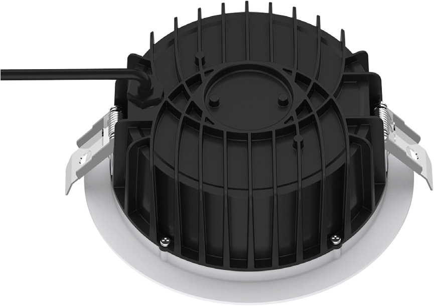 Pragmalux LED Downlight Fora IP65 Ø235 - Ø200 25-35W 2400-3550lm 3000K-4000K 2-CCT hvid + Universal LED-driver (DALI2, 1-10V, Push-dim)