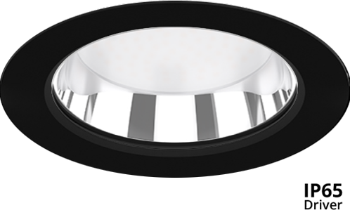 Pragmalux LED Downlight Fora IP65 Ø235 - Ø200 38W 3800-3850lm 3000K-4000K 2-CCT zwart +IP65 Driver