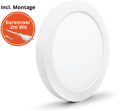 Pragmalux LED Downlight Luna G2 IP44 15W/23W 3000K-6000K 3-CCT 1875-2875lm Ø290 Buitenmaat - Gatmaat Ø65-260+Driver incl. eurosnoer 2m wit