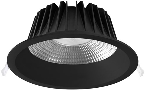 Pragmalux LED Downlight Mondial IP54 facet zwart verdiept 16W 1700-1800lm 3000K-3500K-4000K 3-CCT CRI>90 UGR<19 60D BØ146 - GØ120-130 +TCI Casambi Driver-3