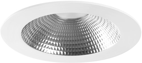 Pragmalux LED Downlight Mondial IP54 facet wit plat 6-16W 700-1800lm 3-CCT CRI>90 UGR<19 60D BØ132 - GØ120 +Philips driver incl.3P snoer splitter, 1 in 2 uit-1