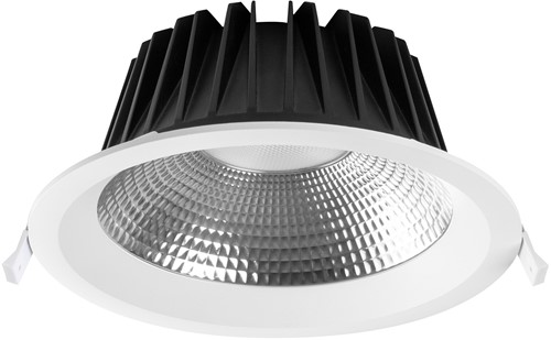 Pragmalux LED Downlight Mondial IP54 facet wit licht verdiept 13,5-25,5W 1700-3200lm 3-CCT CRI>90 UGR<19 60D BØ226 - GØ200-210 +Philips driver incl. eurosnoer 2m wit-3