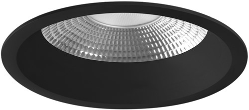 Pragmalux LED Downlight Mondial IP54 facet zwart verdiept 19,5W 2275-2450lm 3000K-3500K-4000K 3-CCT CRI>90 UGR<19 60D BØ176 - GØ150-160 +TCI Casambi Driver-1
