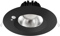 Pragmalux LED Downlight Mondial PIR IP54 facet zwart 13-18W 1400-2100lm 3-CCT UGR<19 60D BØ176 - GØ150-160 +LED Driver incl.3P aansluitsnoer-2