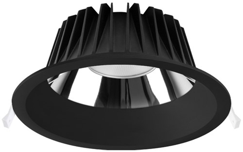 Pragmalux LED Downlight Mondial IP54 hoogglans zwart verdiept 6-16W 700-1800lm 3-CCT CRI>90 UGR<19 60D BØ146 - GØ120-130 +Philips driver incl.3P snoer splitter, 1 in 2 uit-2