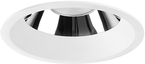 Pragmalux LED Downlight Mondial IP54 hoogglans wit verdiept 16W 1700-1800lm 3-CCT CRI>90 UGR<19 60D BØ146 - GØ120-130 +Philips DALI2 driver