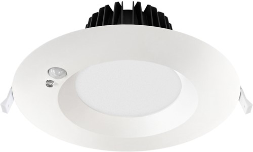 Pragmalux LED Downlight Mondial PIR IP54 opaal wit 13-18W 1400-2100lm 3-CCT 100D BØ176 - GØ150-160 +LED Driver incl. eurosnoer 2m wit-2