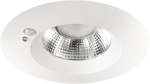 Pragmalux LED Downlight Mondial PIR IP54 facet wit 13-18W 1400-2100lm 3-CCT UGR<19 60D BØ176 - GØ150-160 +LED Driver