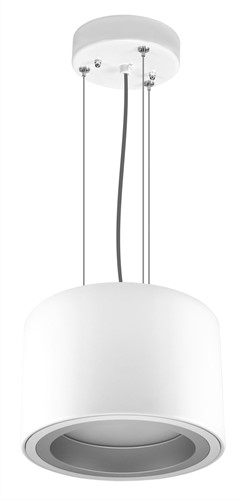 Pragmalux LED Pendel Downlight Mado 205 Mat IP40 12W 3000K 1545lm Ø205 Buitenmaat - Hoogte Ø190 UGR<18