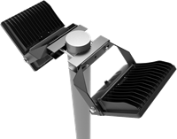 Pragmalux LED Breedstraler Auva 50-150W Bevestigingsklem Paal Ø40-90mm