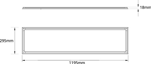 Pragmalux LED Frame Paneel Conto 30x120cm 40W 3CCT 3000K-3500K-4000K 4600-5000lm zwart +TCI Casambi Driver (2x28W)-4