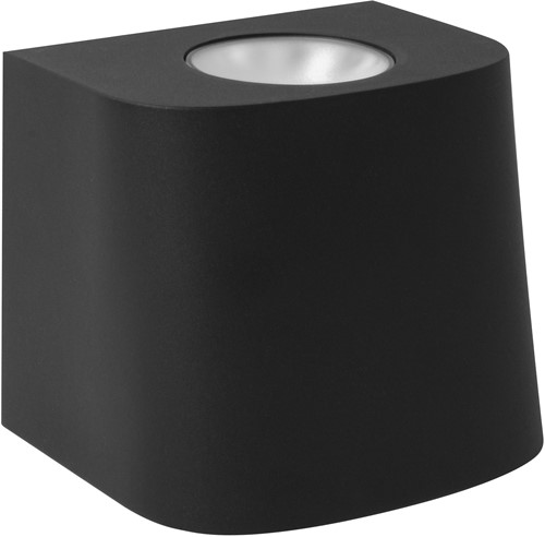 Pragmalux LED Gevelarmatuur Briq Up/Down IP65 C4 Down 7W 800-840lm Up 3W 400-420lm 3000-4000K 2CCT Grafiet Zwart RAL9011-1