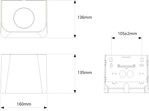 Pragmalux LED Gevelarmatuur Briq Up/Down IP65 C4 Down 7W 800-840lm Up 3W 400-420lm 3000-4000K 2CCT Grafiet Zwart RAL9011-6