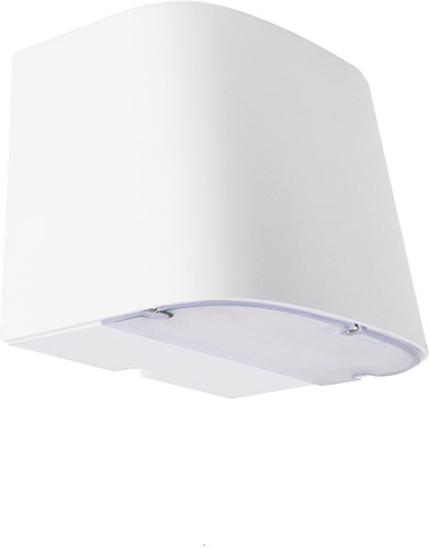 Pragmalux LED Gevelarmatuur Briq Up/Down IP65 C4 Down 7W 800-840lm Up 3W 400-420lm 3000-4000K 2CCT Wit RAL 9003 + Daglichtsensor+noodmodule zelftest 1uur-1