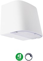 Pragmalux LED Gevelarmatuur Briq Up/Down IP65 C4 Down 7W 800-840lm Up 3W 400-420lm 3000-4000K 2CCT Wit RAL 9003 fase dimbaar+noodmodule zelftest 1uur
