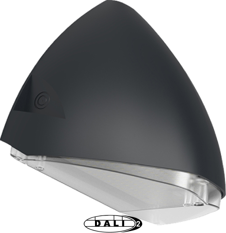 Pragmalux LED Gevelarmatuur Squalo DALI2 IP65 22W 3000K 2500lm Asymmetrisch Antraciet RAL7016