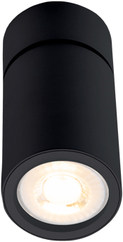 Pragmalux Opbouwspot Penda Rond Kantelbaar Zwart RAL9004 - Incl. GU10 Fitting-1