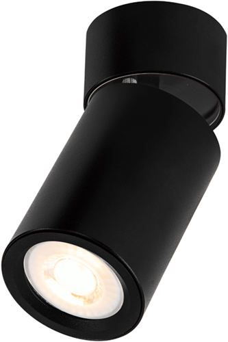 Pragmalux Opbouwspot Penda Rond Kantelbaar Zwart - Incl. GU10 Fitting